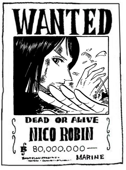 Gallery of Nico Robin Wanted Poster Hd.